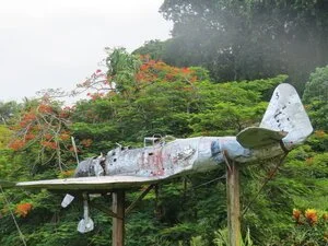 Historic aircraft display at Kieta Memorial Park
